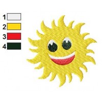 Funny Sun Embroidery Design